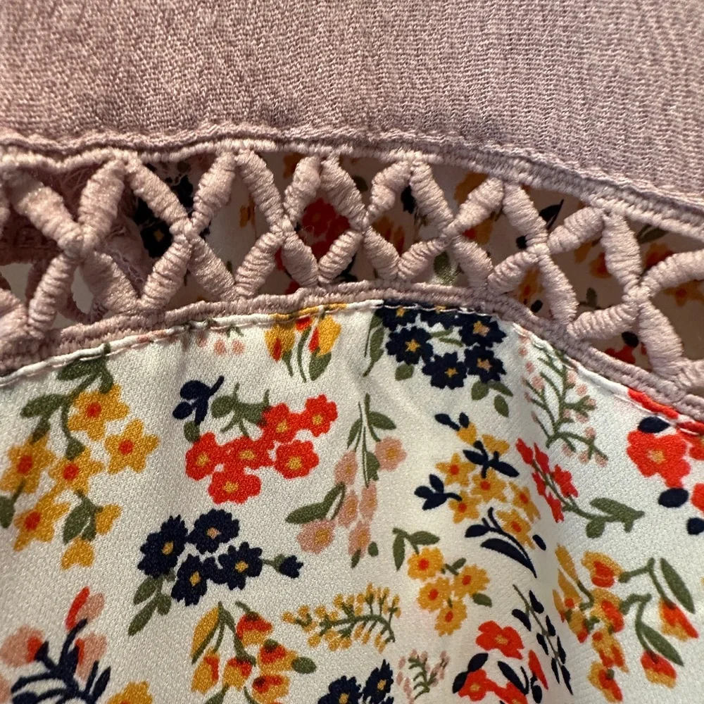 Pink Stripe Floral Kimono - Picture 3 of 7